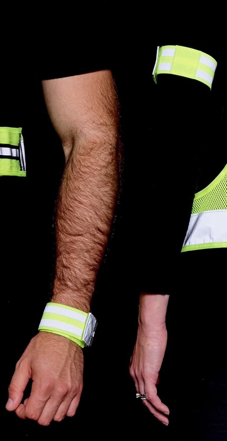 Reflective Bands for Men and Women | Reflectors for Runners, Cycling, Walking | Set of 4 Reflective Ankle Bands, Armbands, Wristbands | Reflector Tape Providing High Visibility Safety Apparel : Sports & Outdoors