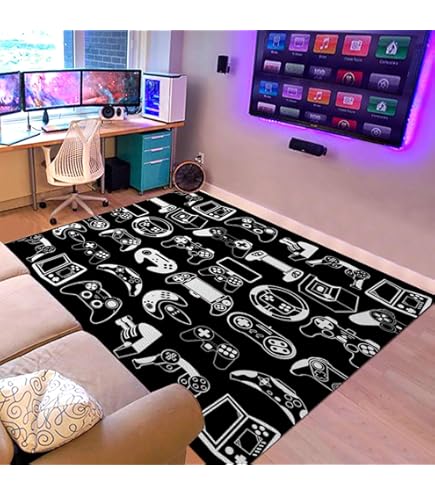 Amazon.com: PlayStation Square Rug Controller Icons Design