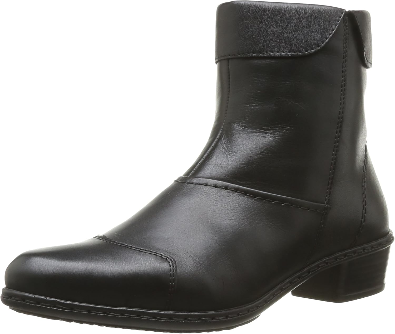 Rieker Women's 46346 Daisy 46 Black/Silver/Steel Flat 37 (US Women's 6.5) M - Flats for women 