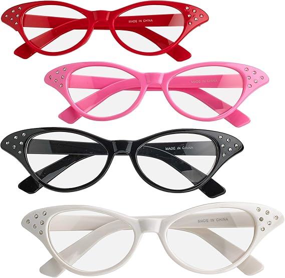 Amazon Bedwina キャットアイグラス ラインストーン付き 4個パック ヴィンテージ レトロ 50年代 60年代風 クリア 処方箋なし コスチューム キャットアイ サングラス レディース キッズ ファッション小物 通販 Amazon Bedwina キャットアイグラス ラインストーン付き 4個パック ヴィンテージ レトロ 50年代 60年代風 クリア 処方箋なし コスチューム キャットアイ サングラス レディース キッズ ファッション小物 通販