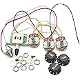 SAPHUE Wiring Harness Prewired/5-Way Switch/Jack 2T1V 500k Pots/for FD Replacement Guitar