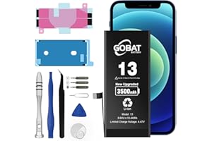 GOBAT Replacement for iPhone 13 Battery,3500mAh High Capacity Battery for iPhone 13 Model (A2635 A2634 A2633 A2631 A2482) with Replacement Tool Kits
