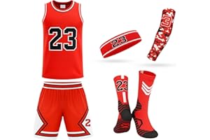 BE-RETONIC Basketball Outfit Set for Kids – Jersey Shirt, Pants, Socks & Headband | Youth Boys & Girls Sports Uniform