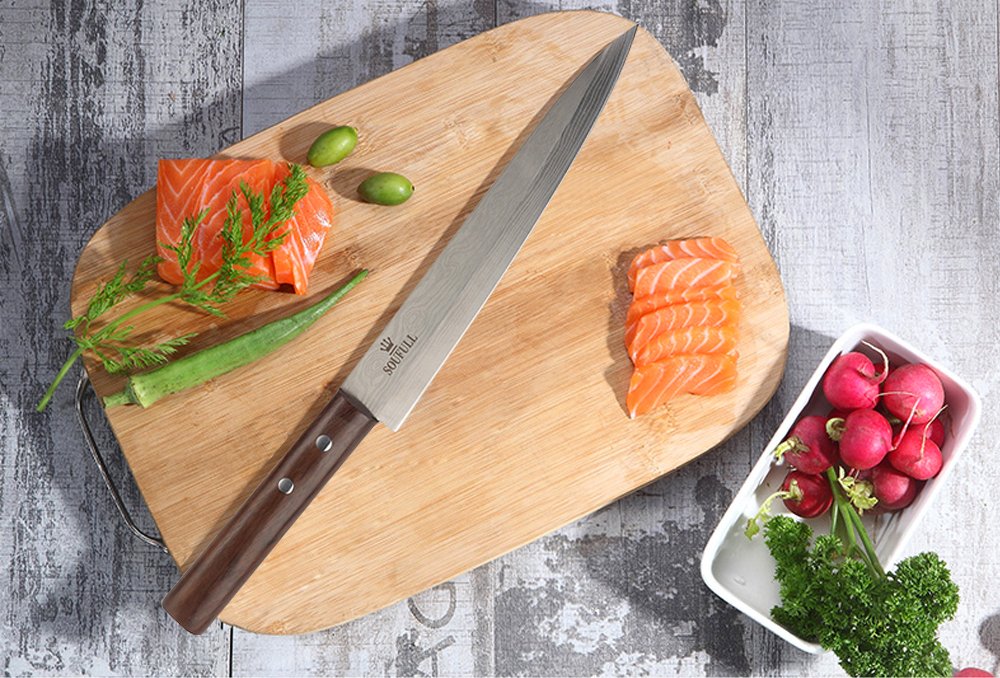 Japanese Yanagiba Sashimi Sushi Knife, Soufull 325mm Stainless Steel