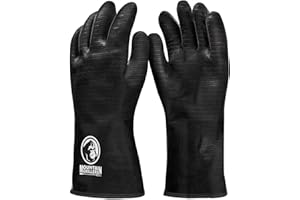 Mountain Grillers Extreme Heat Resistant Gloves for Grill BBQ High Temperature Fire Pit Gloves Barbecue Cooking, Smoker, Oven, Fryer, Grilling Waterproof, Fireproof Oil Resistant Neoprene Coating 18in