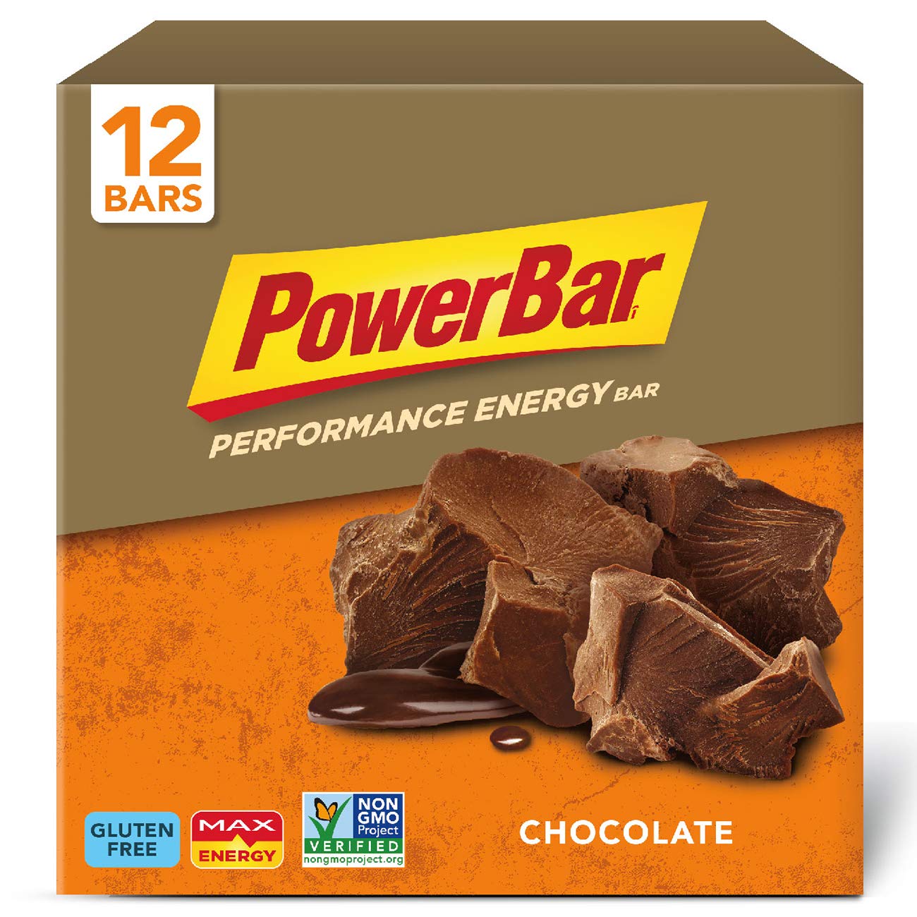 PowerBar Performance Energy Bar, Chocolate, 2.29 Ounce Bars (Pack of 12