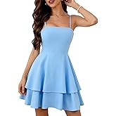 DMJVSCXL Women's Backless Short Mini Dress with Self-Tie Bow Sexy Cocktail Dress for Women