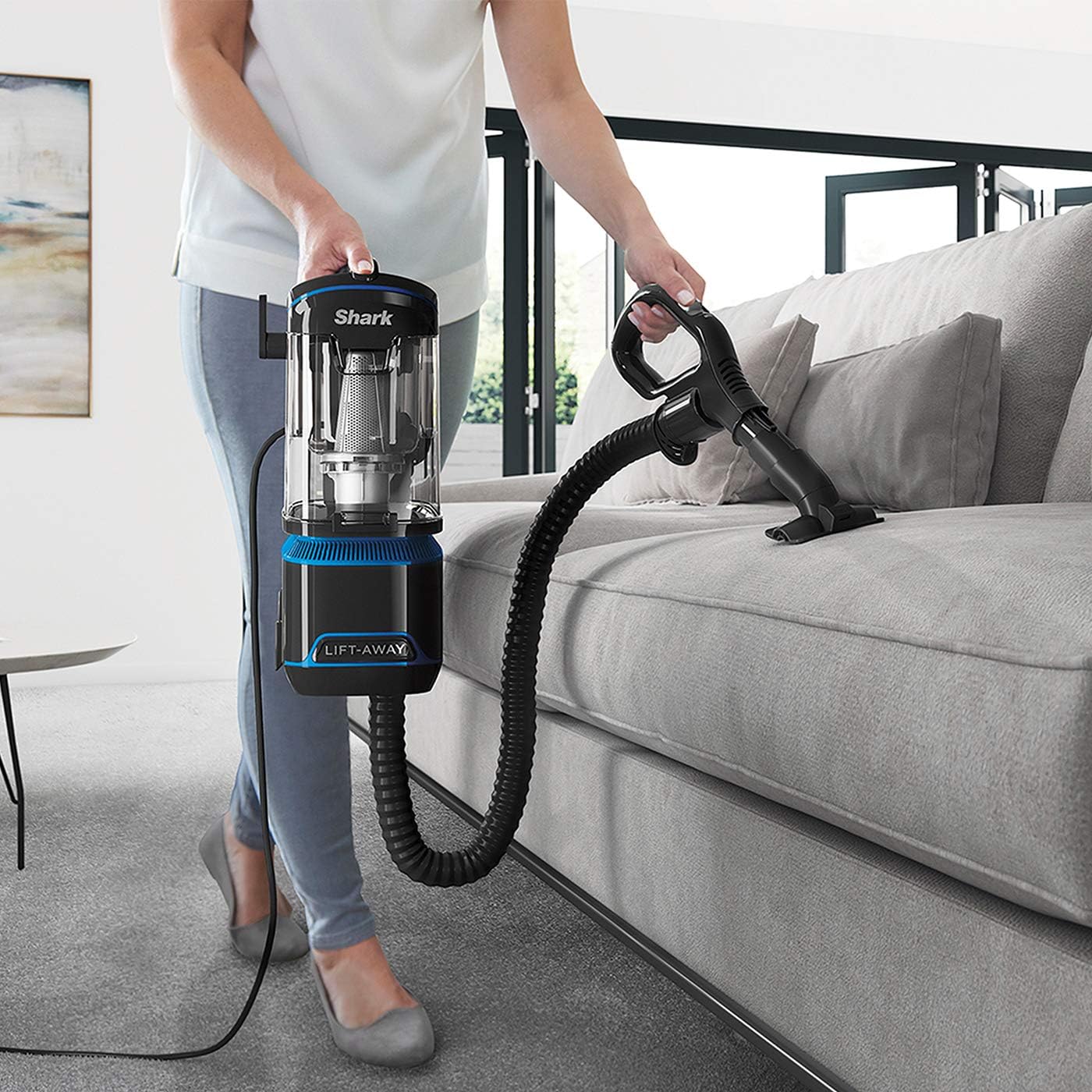 Shark Corded Upright Vacuum Cleaner 1.1L with Lift-Away Technology, LED Headlights, Anti-Allergen, 8m Cord, 750W, Crevice - Image 5