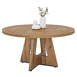 Tribesigns Round Dining Table Wood Kitchen Table
