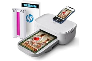 HP Sprocket Studio Plus 4x6 Wireless Instant Photo Printer – Wi-Fi, Premium Dye Sublimation, Compact - Prints Vibrant Color P