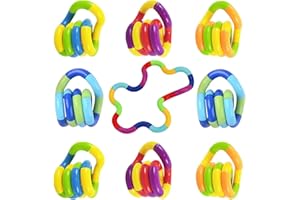 ANLIV ART (9-Pack) Multicolored Quiet Fidgets Toys for Unique Fidget Toy Brain Imagination Tools, Relaxation Therapy and Stress Relief Education Toys, The Best Sensory Gift for Children and Adults (9 Pcs)
