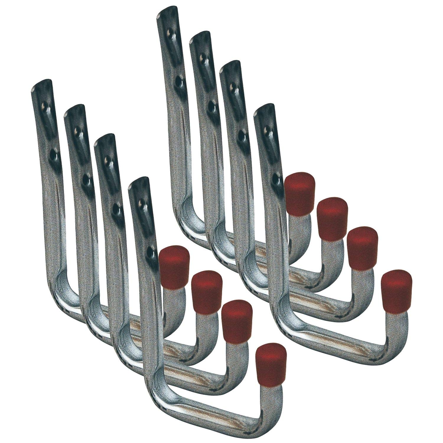 VASALAT VAS148 VAS123 Wall Hook U-Shape 120 x 80 mm Pack of 8 Silver