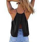 Tankaneo Womens Summer Halter Crop Tank Tops Y2k Going Out Sleeveless Tee Shirts Open Back Beach Camisole