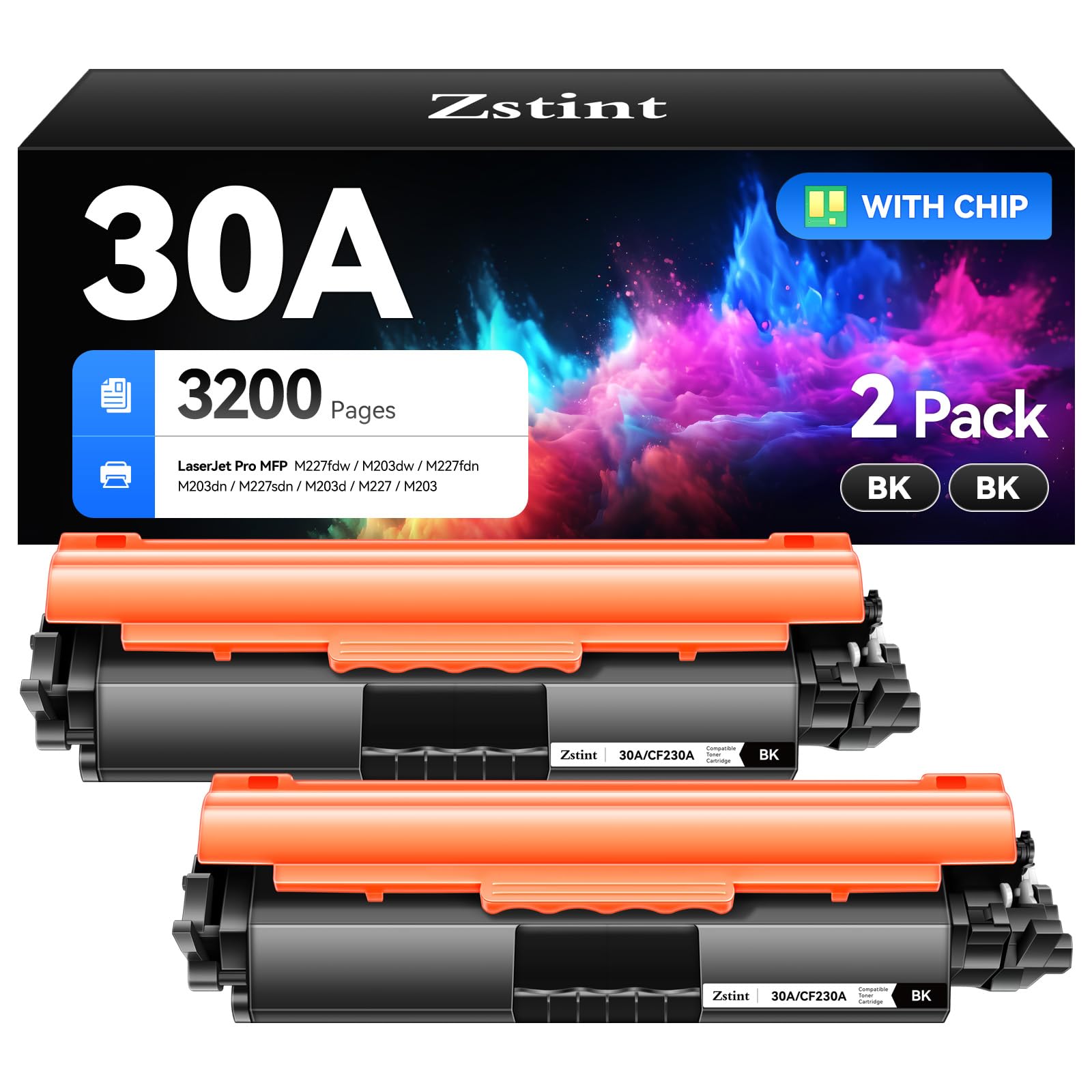 30A Black Toner Cartridge 2-Pack High Yield with