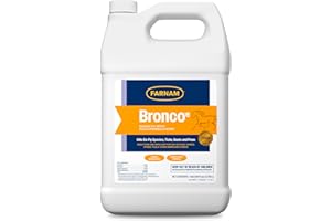 Farnam Broncoe Fly Spray Plus Citronella for Horses, Dogs & Premises – Kills Flies, Ticks, Fleas, Lice & Mosquitoes – Water-Based, Non-Oily Multi-Purpose Insecticide – 128 oz