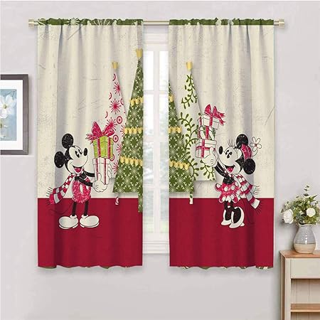 Zmcongz Cortina de aislamiento térmico con diseño de Mickey Minnie