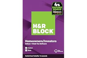 [OLD VERSION] H&R Block Tax Software Deluxe + State 2019 [Amazon Exclusive] [Mac Download]