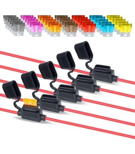 3-Pack 12V DC 16 Gauge In-Line ATC Blade Fuse Holder With 15A Mini Fuses – Waterproof, Easy Install For Car Boat Truck