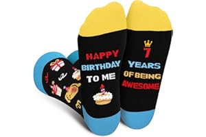SuniSooci 7th 8th 10th Birthday Gifts for Boys - Funny 7 8 9 10 Years Old Birthday Boy Socks Gag Christmas Gifts Stocking