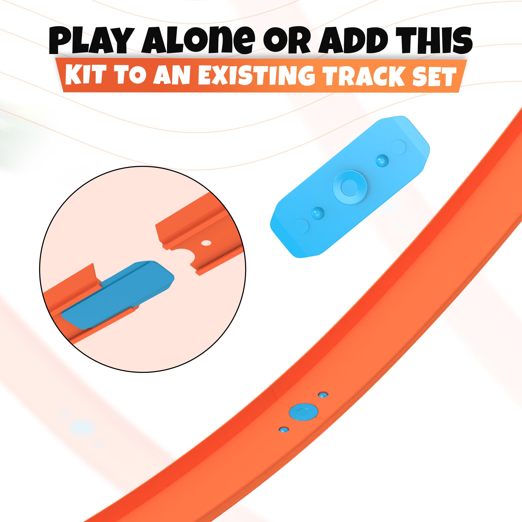 MRX Solutions Track Set Building Pieces for Hot Wheels Toy Cars 36-Piece Straight Track Set, Connectors Included, 15 Feet of Track