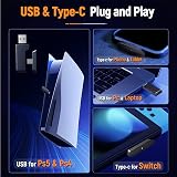 Ozeino Wireless Gaming Headset 2.4GHz 40H Battery PS5 PS4 PC USB-C view 5