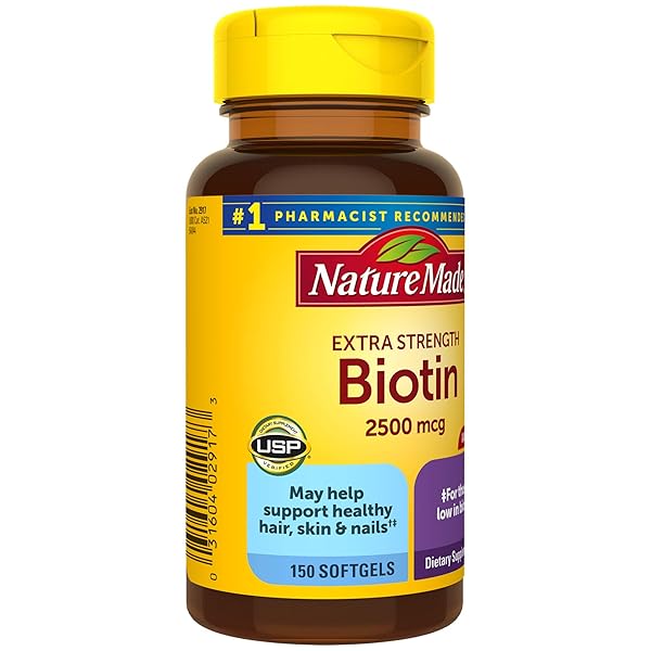 NATURE MADE HIGH POTENCY BIOTIN (B7) 2500 MCG. SOFTGELS VALUE SIZE 150 CT