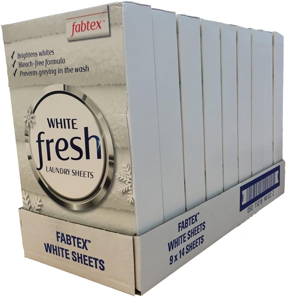 Fabtex White Fresh Laundry Sheets 9 x 14 sheets