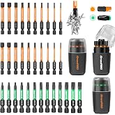 GRENPRO 33Pcs Impact Driver Bit Set, 2" Allen Wrench &amp; Torx Drill Bit Set | S2 Steel Magnetic 1/4" Hex-Shank, Hex Bit Set (Metric &amp; SAE)/Torx with Storage Box for Automotive DIY &amp; Home Repair