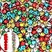 300Pack Jingle Bell Mini Jingle Bell Colored Craft Small Bell with Cord for DIY Making, Christmas & Party & Festival Decorations