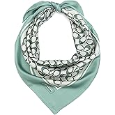 COACH womens Textured Signature C Printed Silk Square