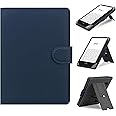 HoYiXi Universal Case Compatible with 6”-6.8” Kobo/Pocketbook/Tolino/Sony E-Book eReader Kindle Paperwhite/Kobo Clara HD/Kobo Clara 2E Leather Stand Cover for 6-6.8'' E-Book eReader,Navy