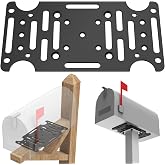 Mailbox Mounting Bracket, Universal Mounting Adapter Plate | Fits on 4x4 wood or hollow posts and is compatible with most post mount mailboxes of all sizes, bottom mounting