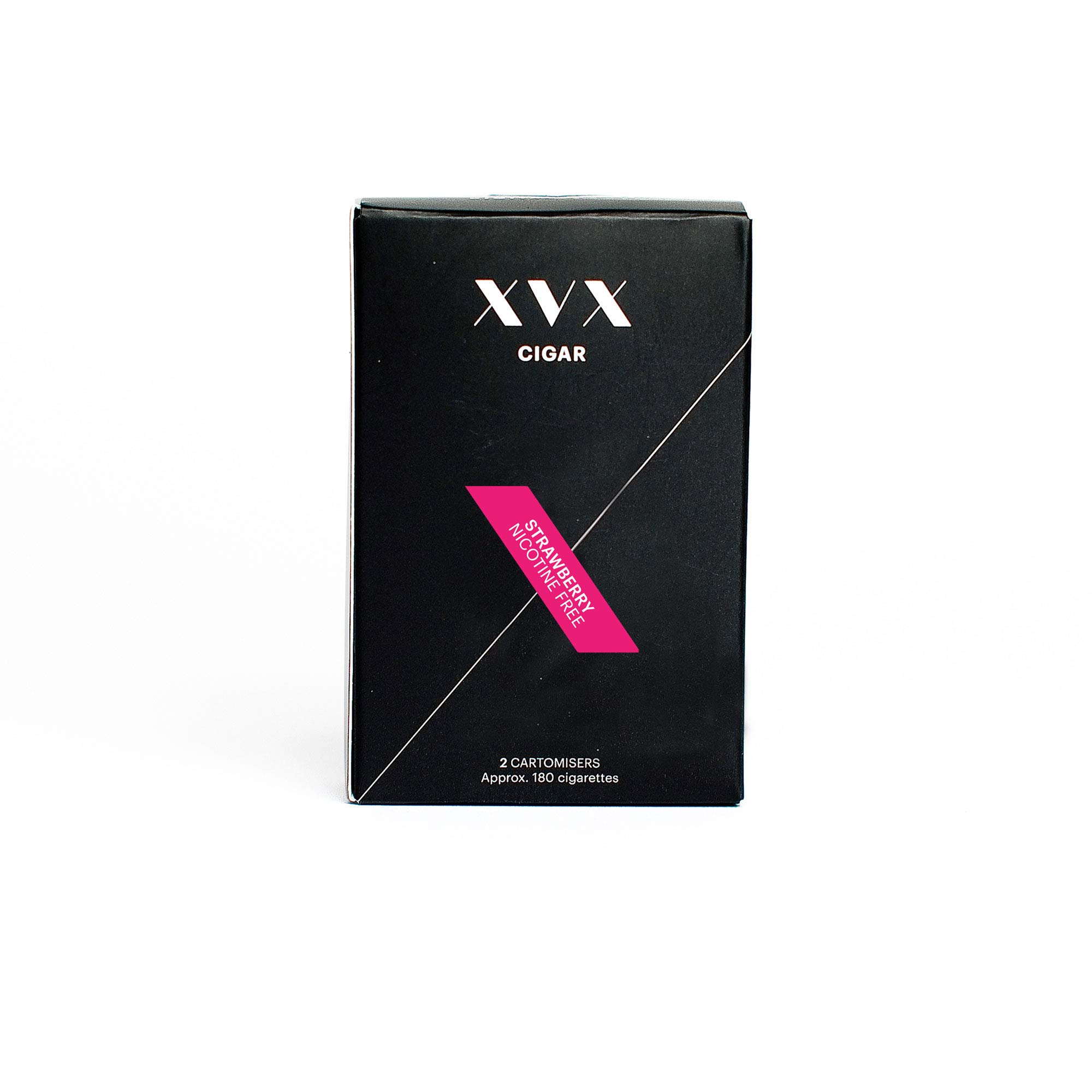 XVX CIGAR Refill - Electronic Cigar Refill - Strawberry Flavour - 1800 Puffs Per 2 Pack - 900 Puffs Per Cartridge - E Cigarette - E Cigarettes Shisha - Nicotine Free