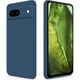 GiiYoon Silicone Case for Google Pixel 8A, Blue | Full Body Silky Soft Touch, Camera Protection, Shockproof Cover, Microfiber Lining