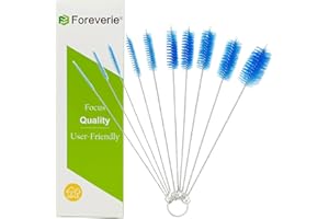 FOREVERIE All Purpose Small Cleaning Brush Blue, Ideal for Cleaning Drinking Straws, Sippy Cups or Bottles, Small Nozzles, Di