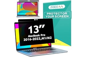 ZOEGAA Privacy Screen Macbook Pro 13 Inch, Webcam Cover Slider Anti Blue Light Magnetic Privacy Screen Protector Compatible with Macbook Pro 13 inch(2016-2022)with M2/M1&Macbook Air 13 inch(2018-2021)