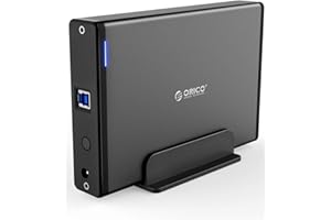 ORICO 3.5 inch Hard Drive Enclosure, USB3.0 to SATA Ⅰ/Ⅱ/Ⅲ External Disk Vertical Aluminum Enclosure Case for HDD /SSD with Po