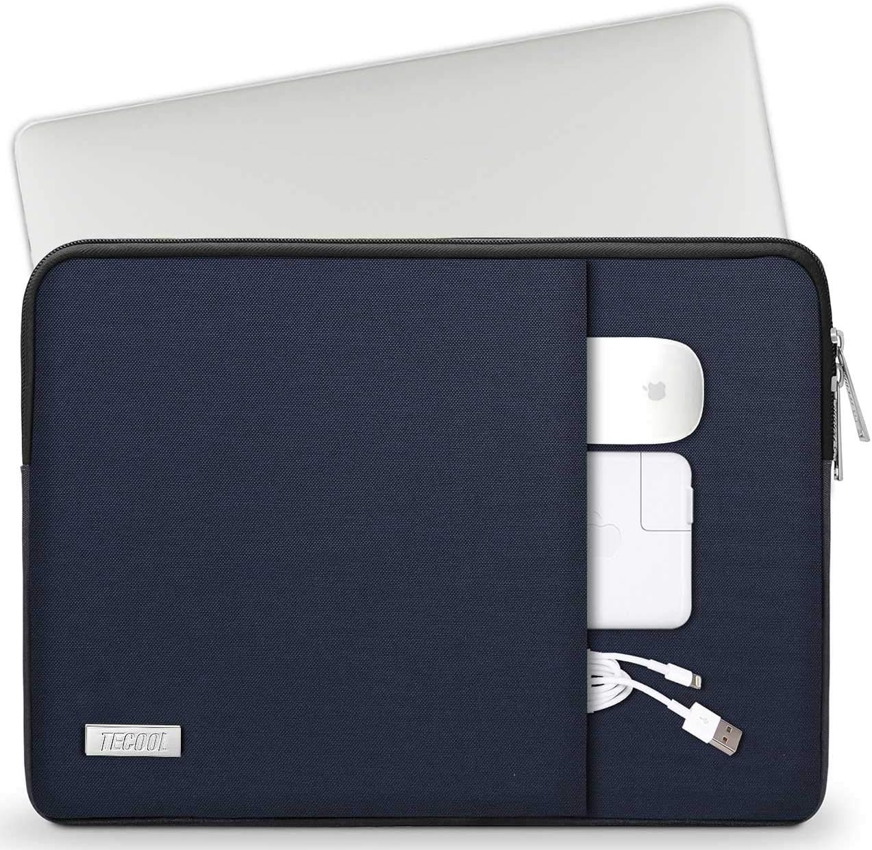 TECOOL 15.6 Inch Laptop Sleeve Protective Laptop Case 15.6 Inch for 15 15.6" HP Lenovo ThinkPad IdeaPad Dell Acer Asus Notebook Chromebook,Water-resistant Laptop Case Laptop Bag 15 15.6,Dark Blue - Image 4