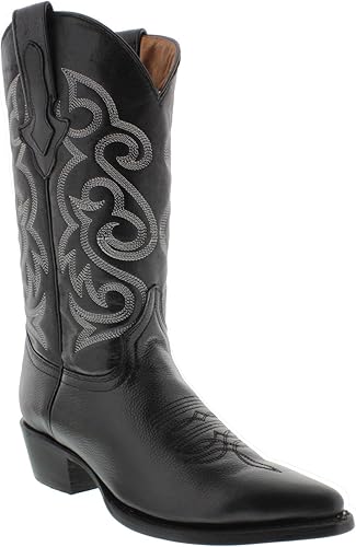 plain black cowboy boots