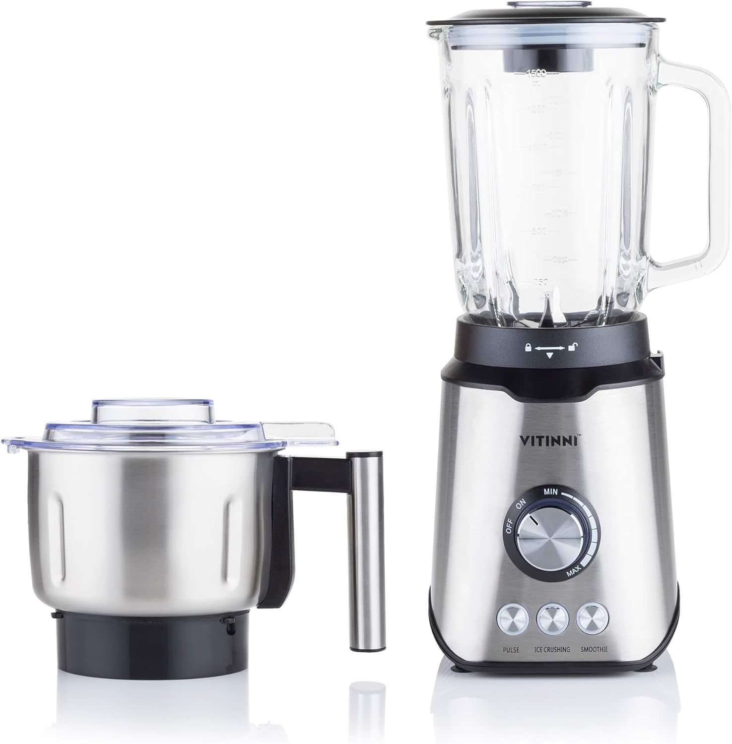 Blender 1000W 1.5L Glass Jug Smoothie Maker Coffee Grinder Ice Crusher