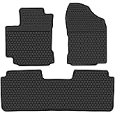 San Auto Car Rubber Floor Mat Custom Fit for Toyota Corolla Sedan 2014 2015 2016 2017 2018 2019 Automatic Transmission Full Black Auto Liner Mats All Weather Heavy Duty Odorless No im Hatchback Model