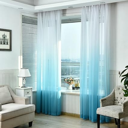 Amazon Com Clearance Zomusa Beautiful Sheer Window Elegance