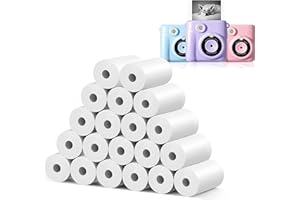 20 Rolls MIARALA Instant Print Kids Camera Paper Roll Refill, HD Print Camera Paper Refill for Most Kids Instant Camera, BPA-Free