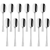 Amefa Atlantic Dessert Spoon, 18/10 Stainless Steel, Mirrored Finish, 7.06 Inch, Set of 12