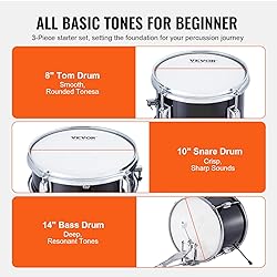 VEVOR Drum Set for Kids, Beginner Junior Drum Kit