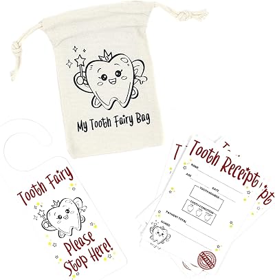 A&M Natural Living Tooth Fairy Bag Set with Certificates and Door Hanger