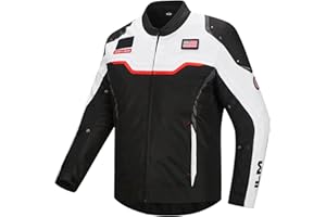 ILM Motorcycle Jacket with CE Armor and Detachable Waterproof Liner Dual Sport All Season Riding for Men Model JRC2