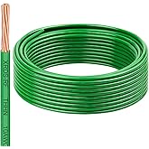10 AWG THHN Stranded Bare Copper Wire 25FT Green Grounding Wire, Electrical Wire, 600V Rated Building Wire, Ideal for Panel Wiring, Grounding, Lighting Circuits, Control Systems