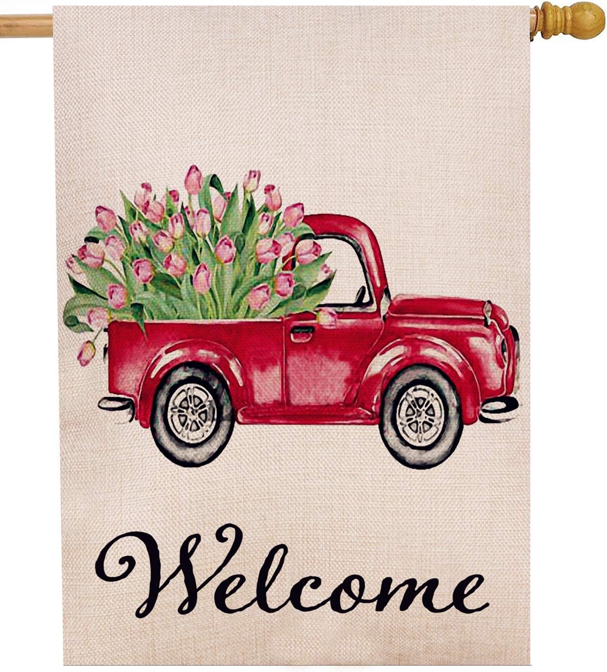 Best Small Garden Flags Vintage Welcome