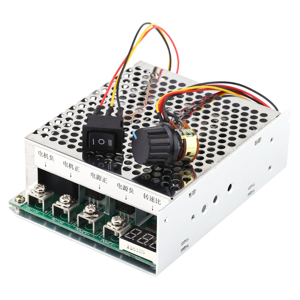 DC Motor Speed Controller 10V-55V 60A Adjustable Module with Digital Display Reversible High Power Control